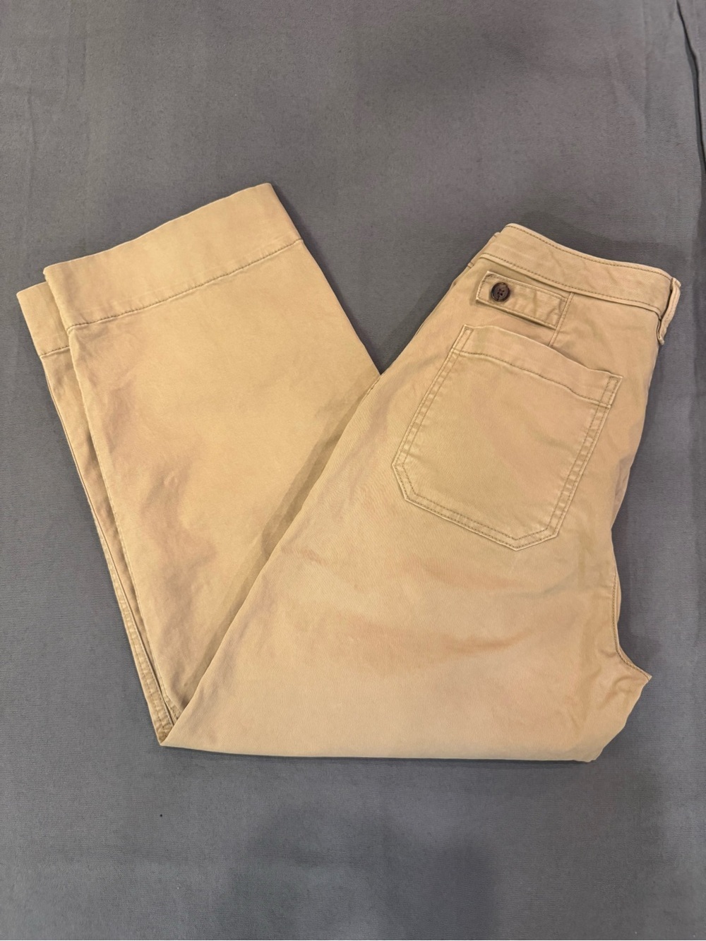 Banana Republic Women's Authentic Chino Wide Leg Ankle Pants Camel Color Size 2
